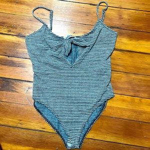 Wild Honey, black and white checkered, body suit